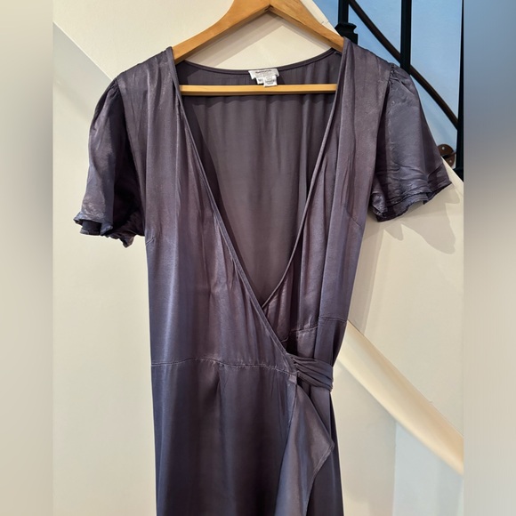 BHLDN Ghost London Phoebe Dress - Blue/Purple/Grey Silky Gown - Size S/M - Picture 5 of 13